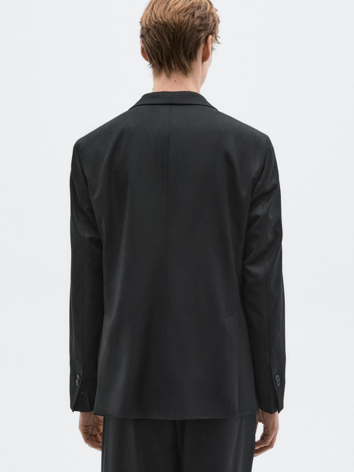 마시모두띠 플란넬 울 블렌드 수트 블레이저 3572/880 BLACK - 상세 이미지 5