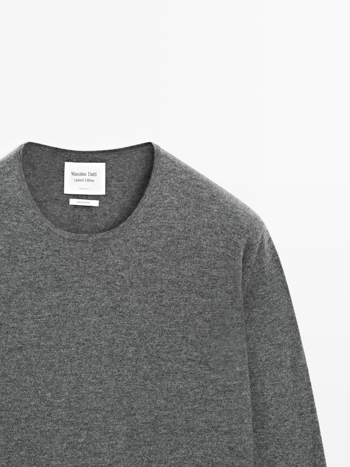 마시모두띠 프리미엄 캐시미어 크루넥 니트 스웨터 0950/880 ANTHRACITE GREY 이미지 6
