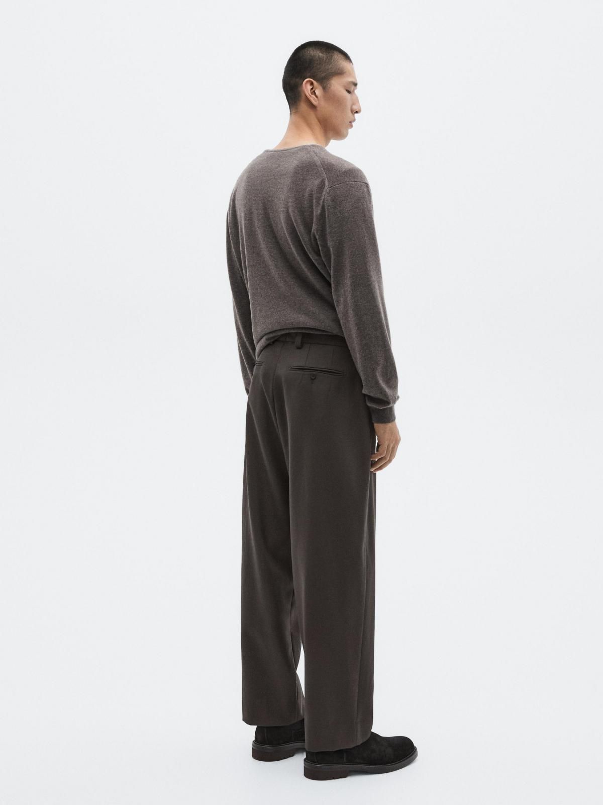 마시모두띠 와이드 울 수트 슬랙스 팬츠 3571/880 BROWN - 상세 이미지 3