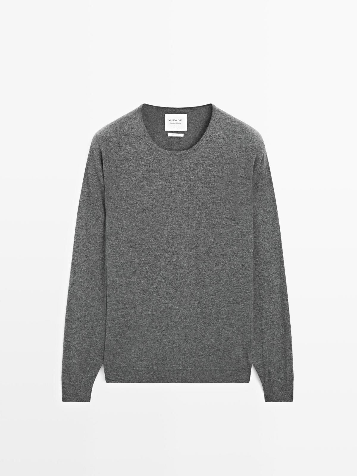 마시모두띠 프리미엄 캐시미어 크루넥 니트 스웨터 0950/880 ANTHRACITE GREY - 상품 이미지