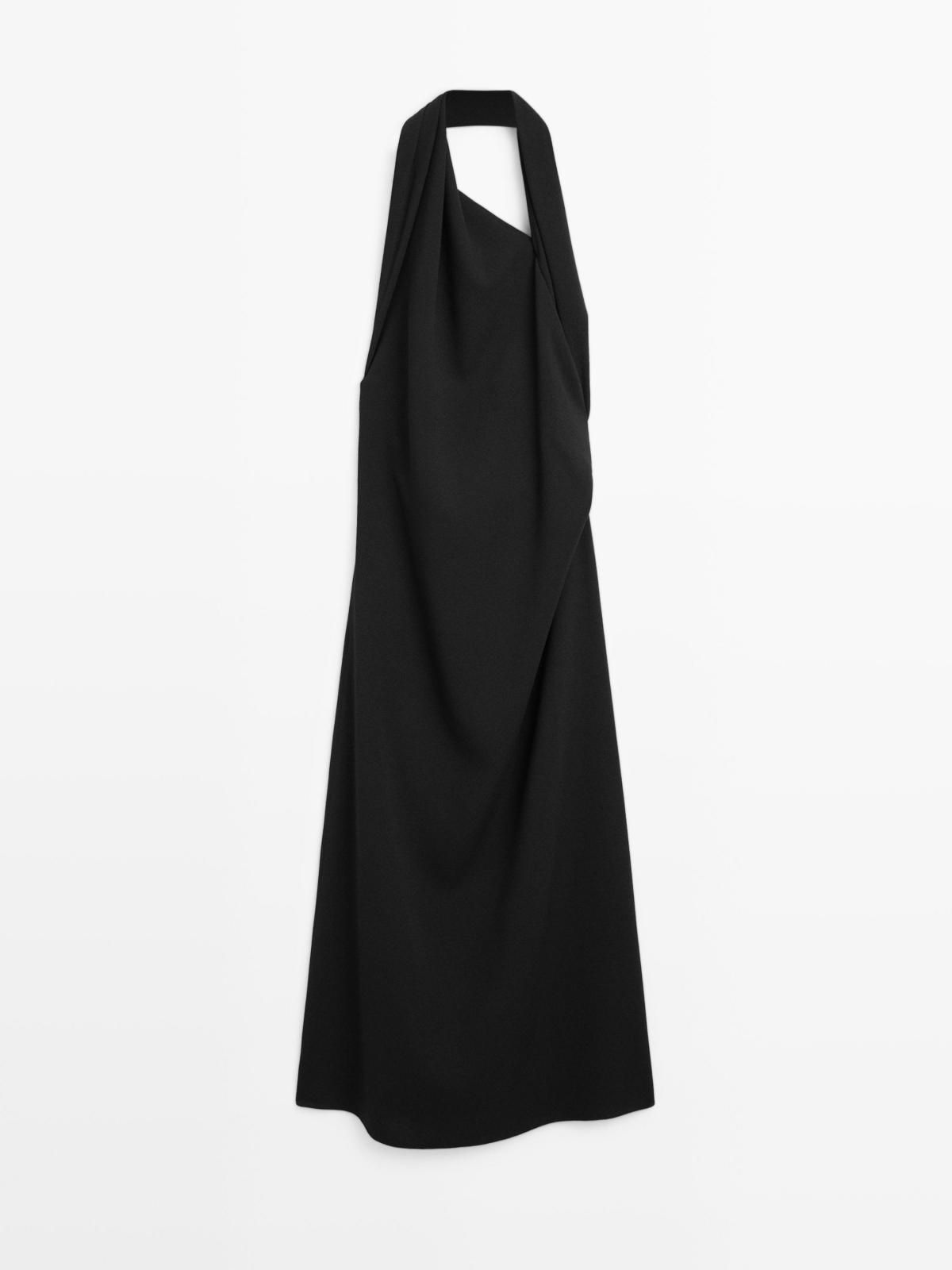 마시모두띠 한정판 백리스 롱 홀터넥 원피스 6602/555 BLACK - 상품 이미지