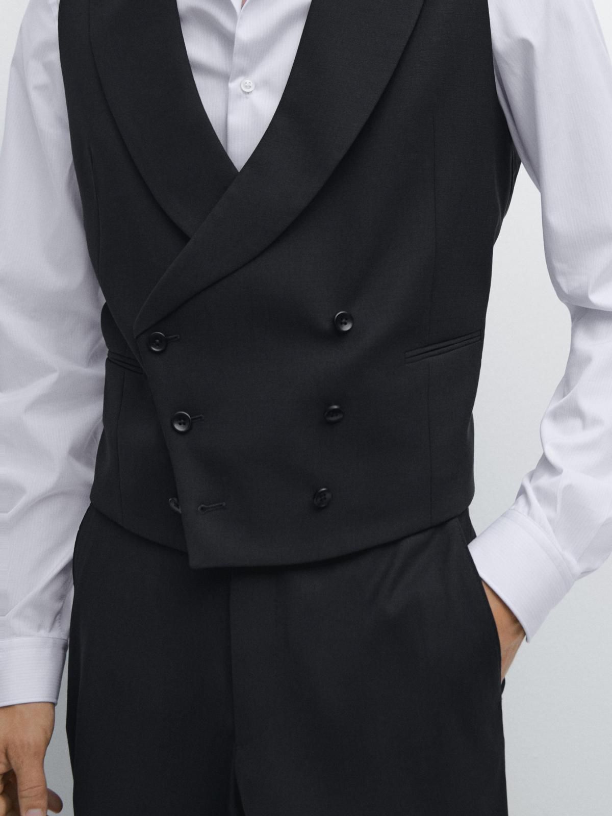 마시모두띠 울 블렌드 수트 베스트 3557/541 NAVY BLUE - 상세 이미지 5