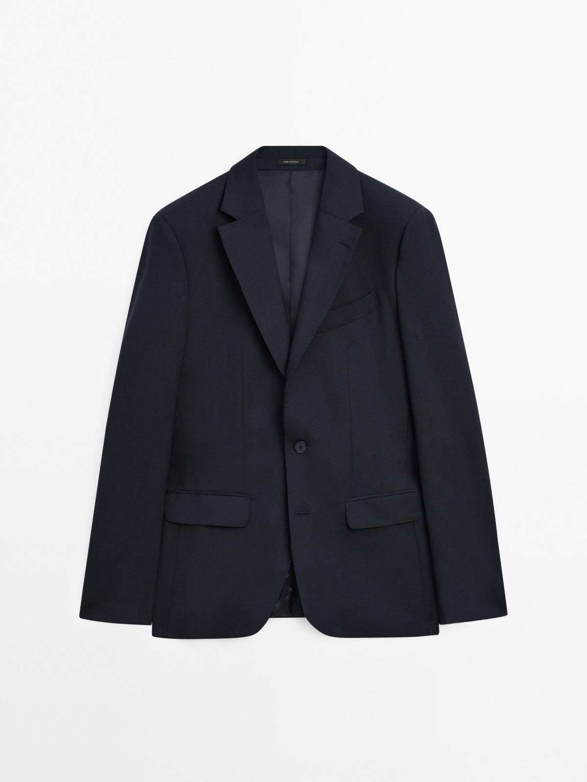 마시모두띠 테크니컬 울블렌드 테일러드 재킷 3502/502 NAVY BLUE - 상품 이미지