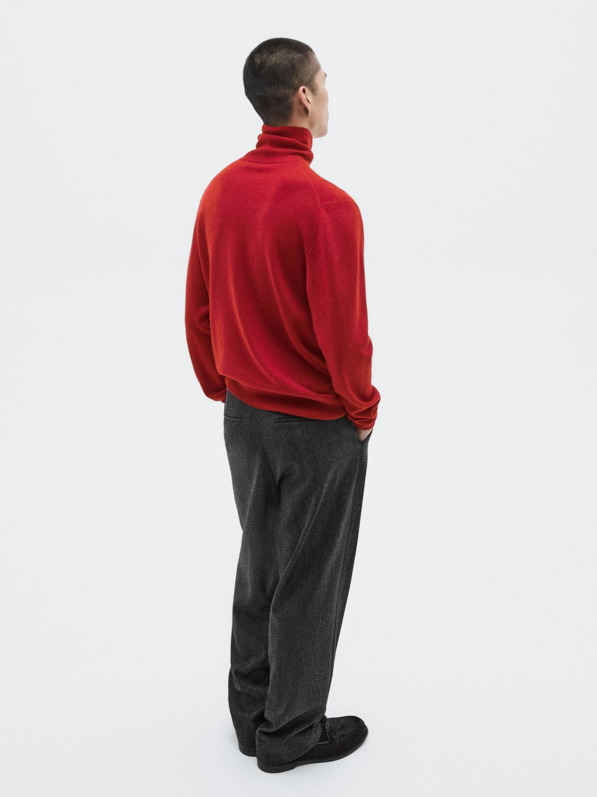 마시모두띠 한정판 울 캐시미어 터틀넥 니트 스웨터 0952/880 BRIGHT RED - 상세 이미지 4