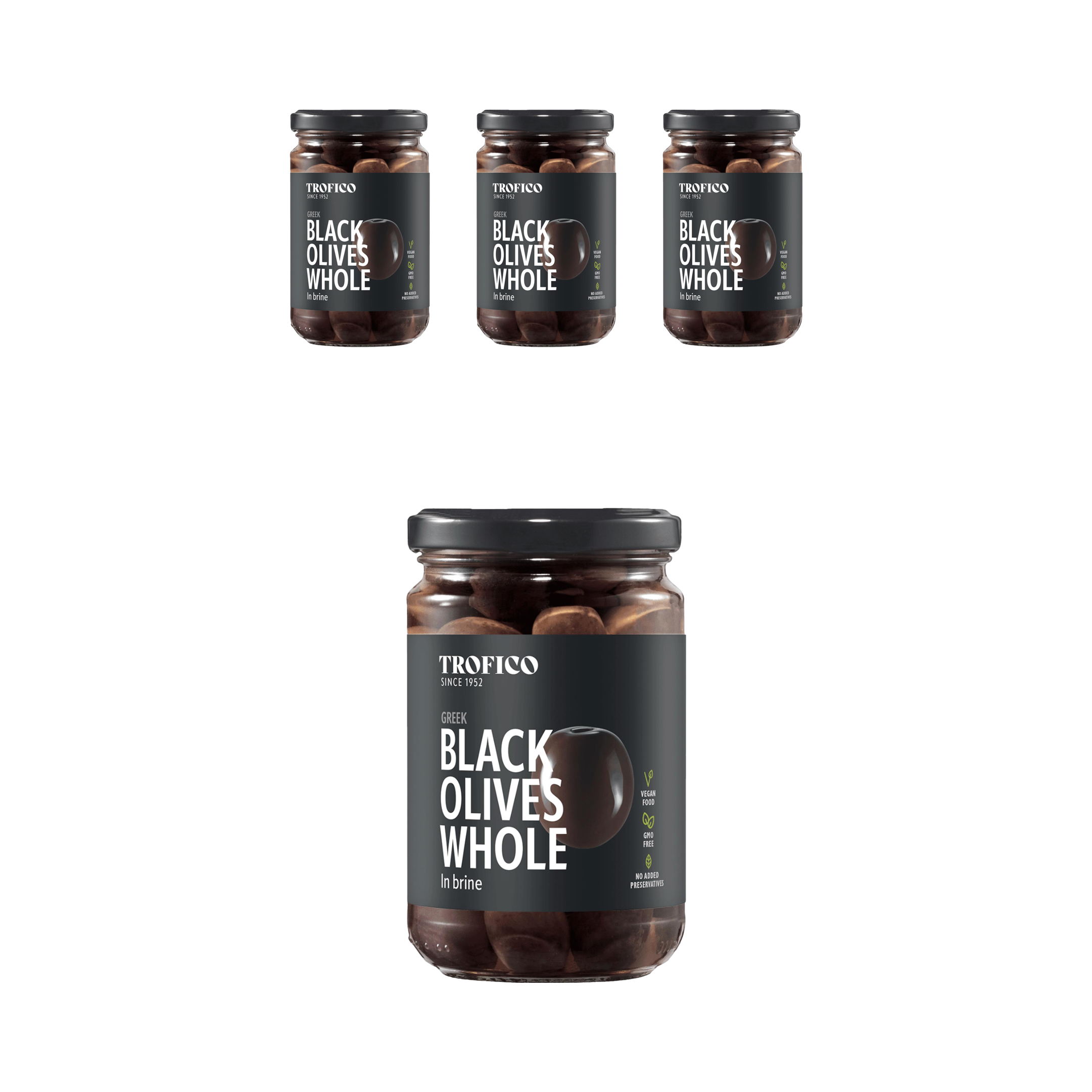 트로피코 그리스 저염 칼라마타 블랙 올리브 절임 홀 495g, 4개 - 상품 이미지