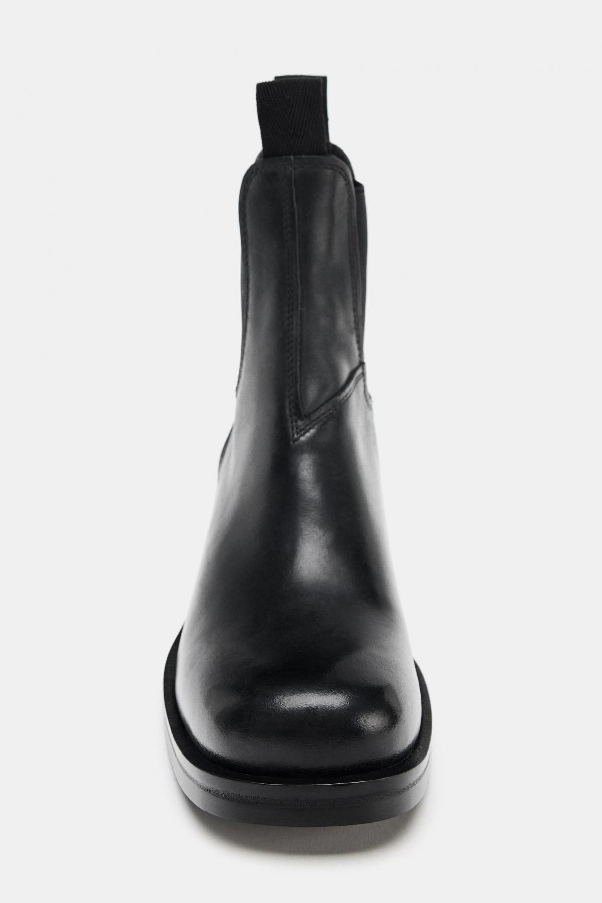자라 클래식 레더 첼시 앵클부츠 블랙 3127/610 BLACK - 상세 이미지 4