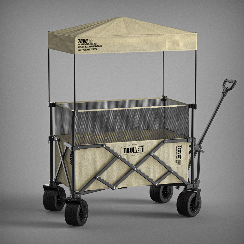 트루버 캠핑 웨건 접이식 카트 폴딩 캠핑용 캐리어 광폭타이어