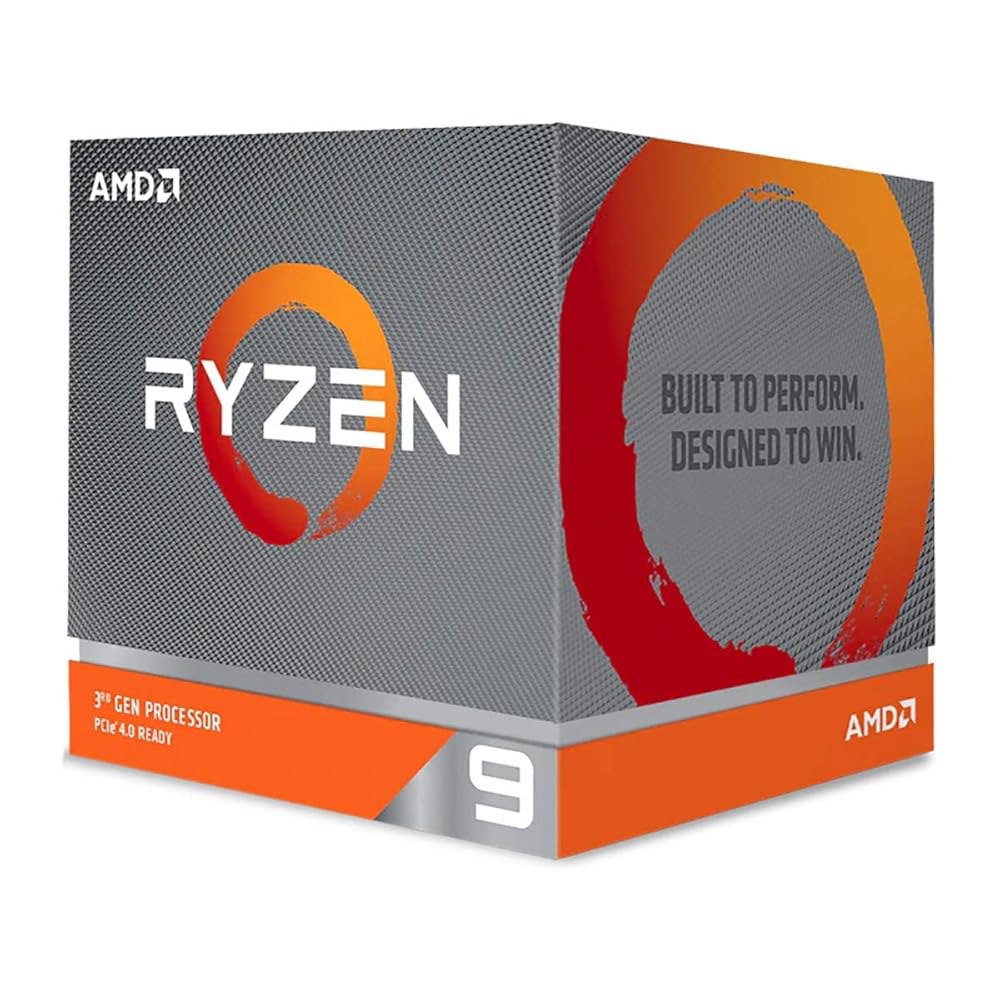 AMD Ryzen 9 3900X 12코어 24스레드 잠금 해제 데스크톱 프로세서, 레이스 프리즘 LED 쿨러 포함 Processor - 상품 이미지