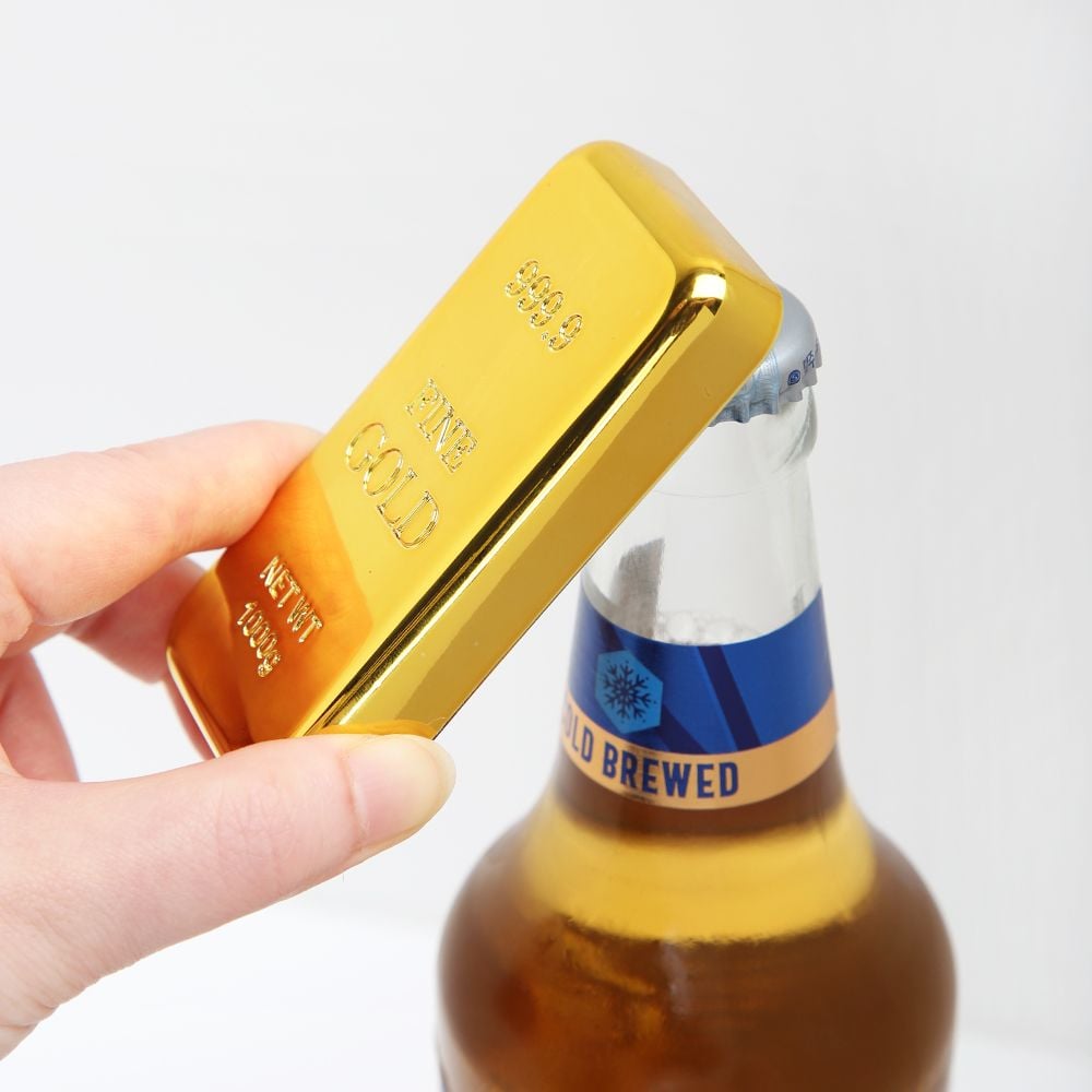 맥주 오프너 병뚜껑 따개 골드바 냉장고 자석 병오프너 킹받는 선물 - 상세 이미지 2