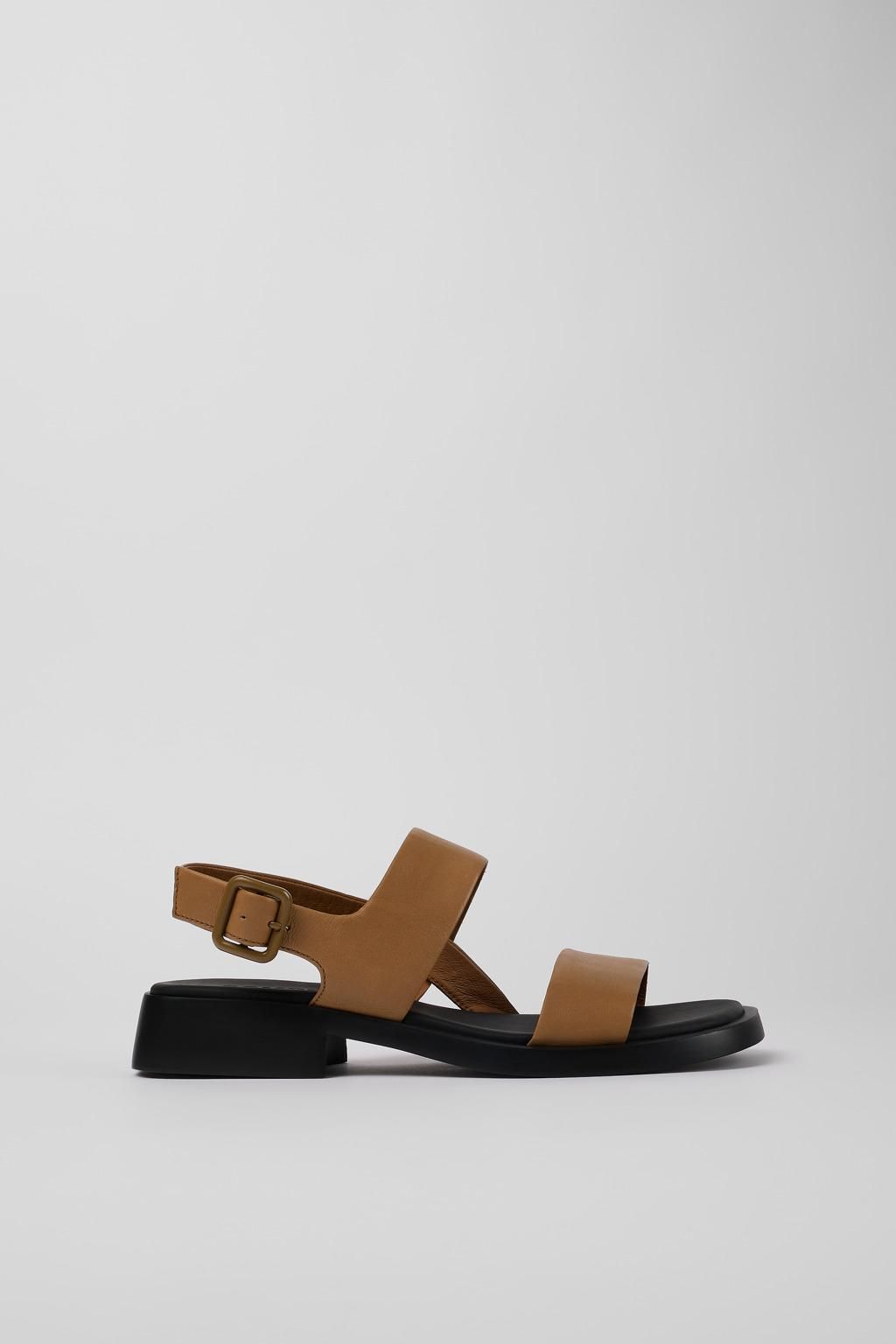 캠퍼 브라운 가죽 스트랩 샌들 Dana K201486-006 BROWN - 메인 이미지