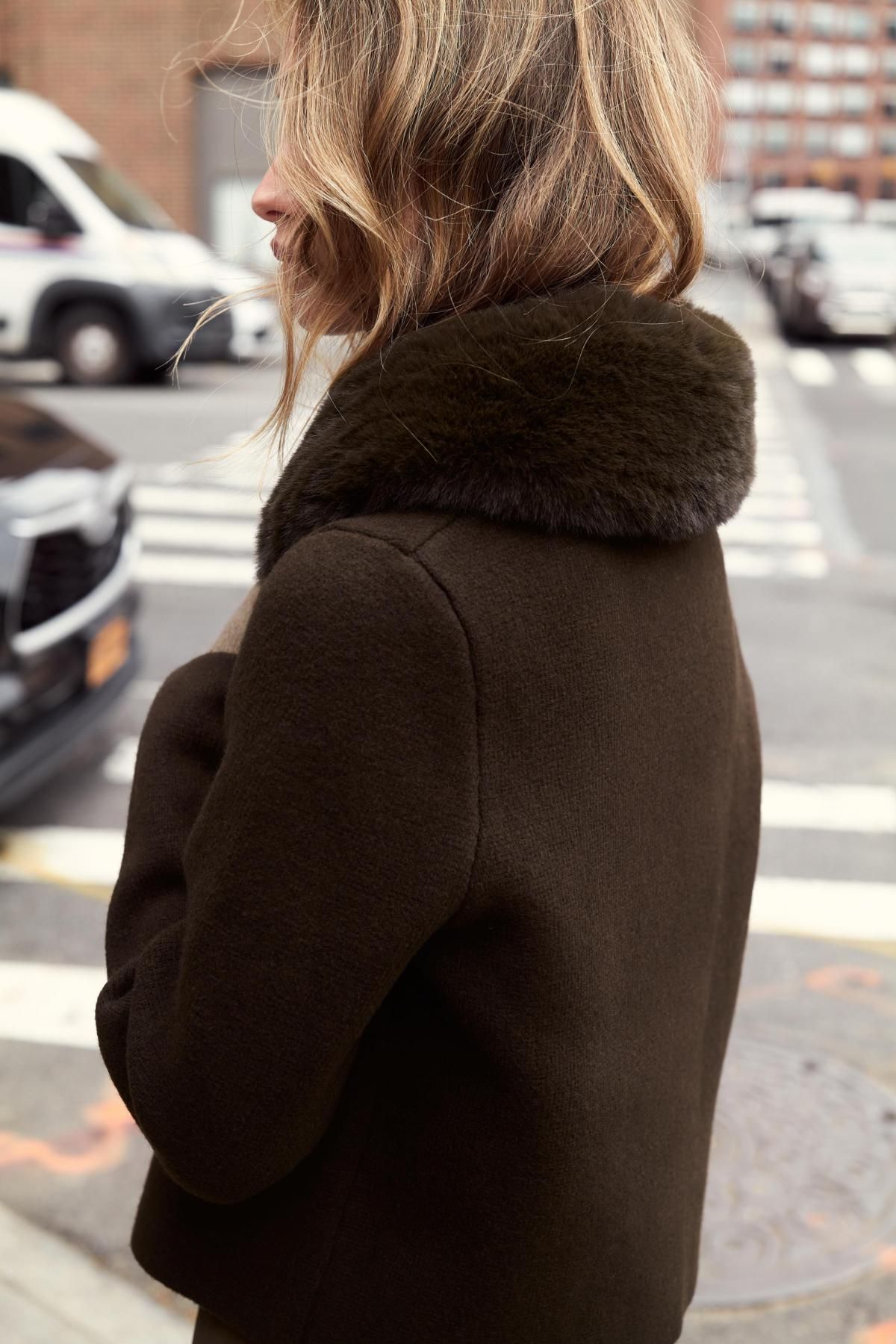 자라 럭셔리 퍼카라 테일러드 가디건 2142/219 DARK BROWN - 상세 이미지 5
