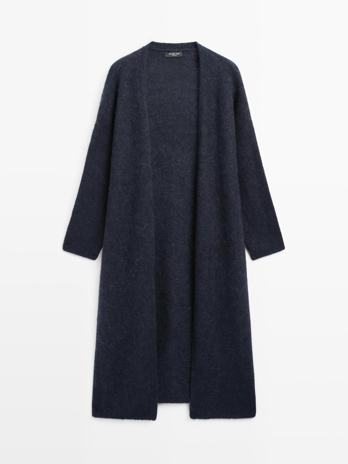 마시모두띠 브러쉬드 알파카 혼방 롱 오픈 가디건 5751/599 DARK BLUE - 메인 이미지