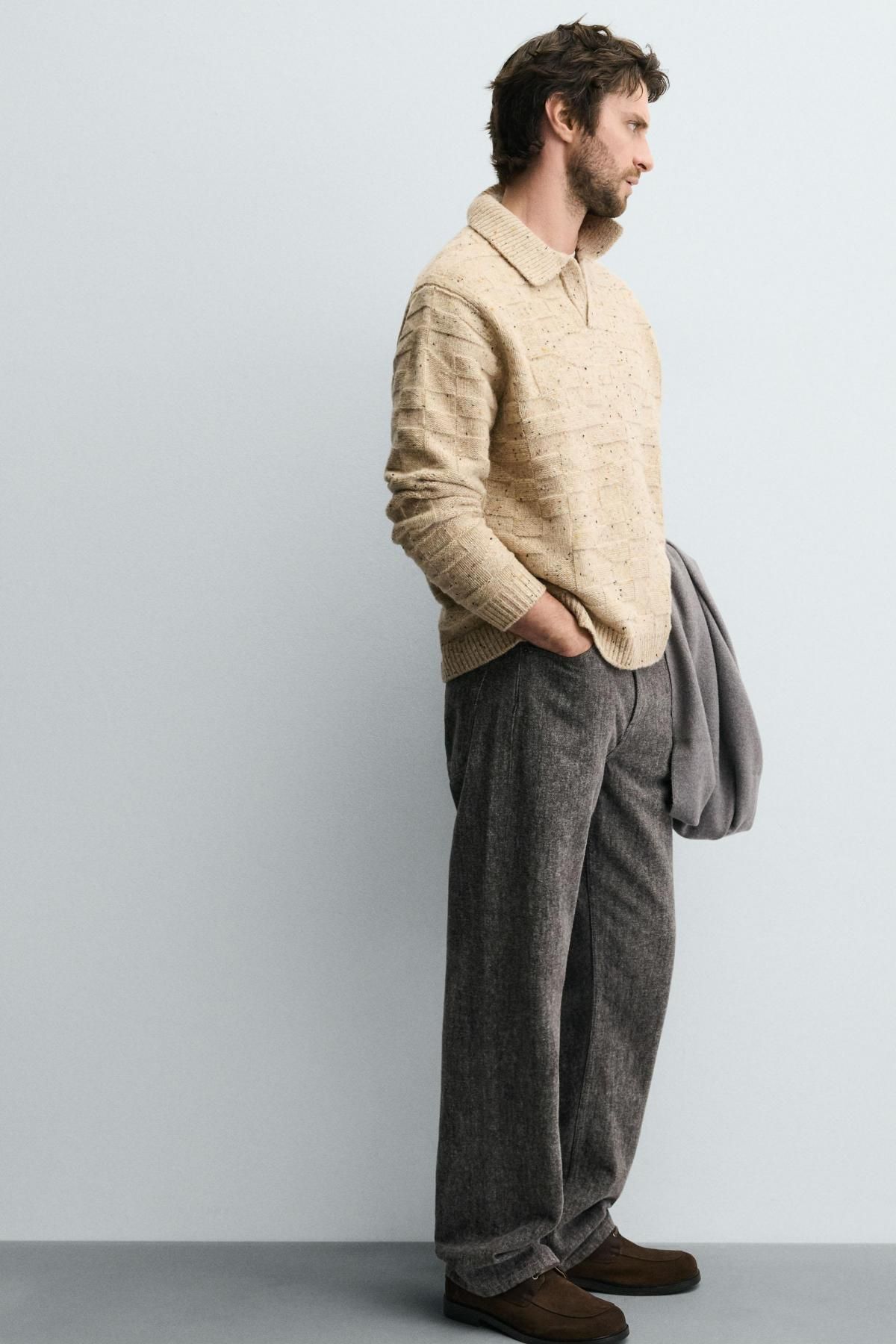 자라 브러쉬드 스트레이트핏 데님 팬츠 9942/307 GREY - 상세 이미지 5