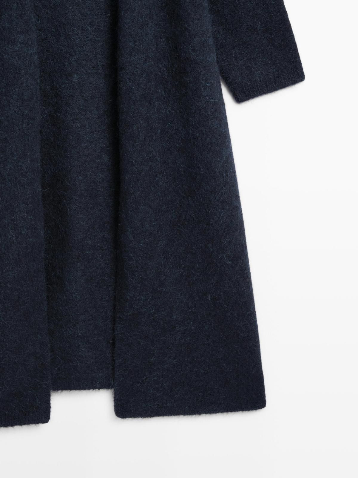 마시모두띠 브러쉬드 알파카 혼방 롱 오픈 가디건 5751/599 DARK BLUE - 상세 이미지 4