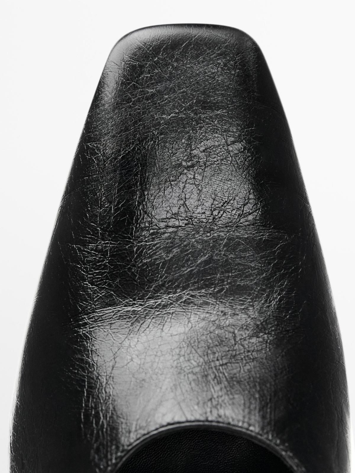 마시모두띠 한정판 컴포트 카우하이드 힐 펌프스 1422/650 BLACK - 상세 이미지 3