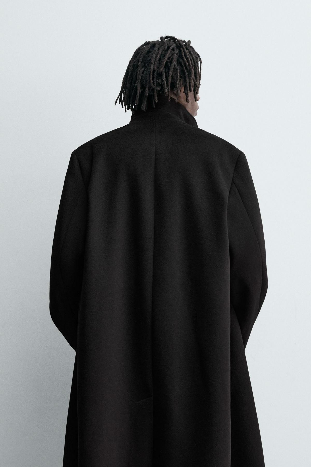 자라 클래식 울 텍스처 싱글코트 블랙 5070/101 BLACK - 상세 이미지 4