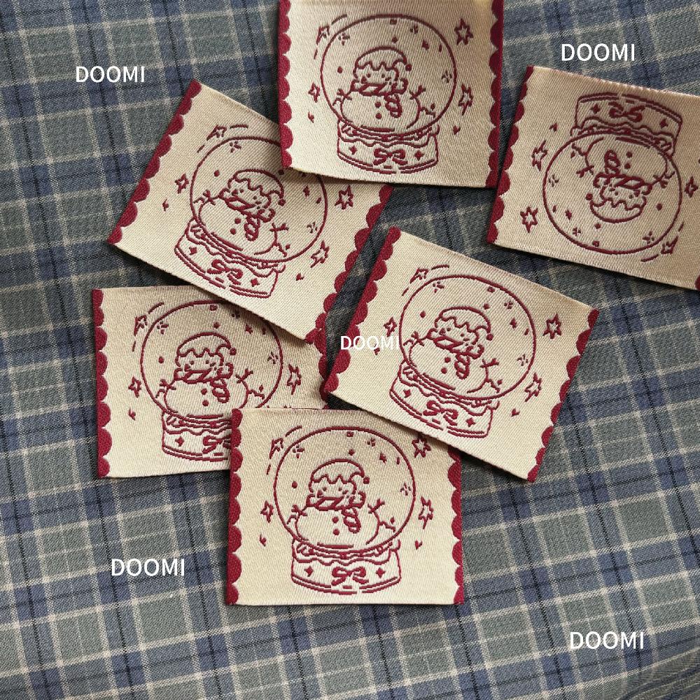 직조라벨 직물 라벨 크리스마스 패치 봉제 DIY 키트 수제 장식용 공예 - 상세 이미지 3