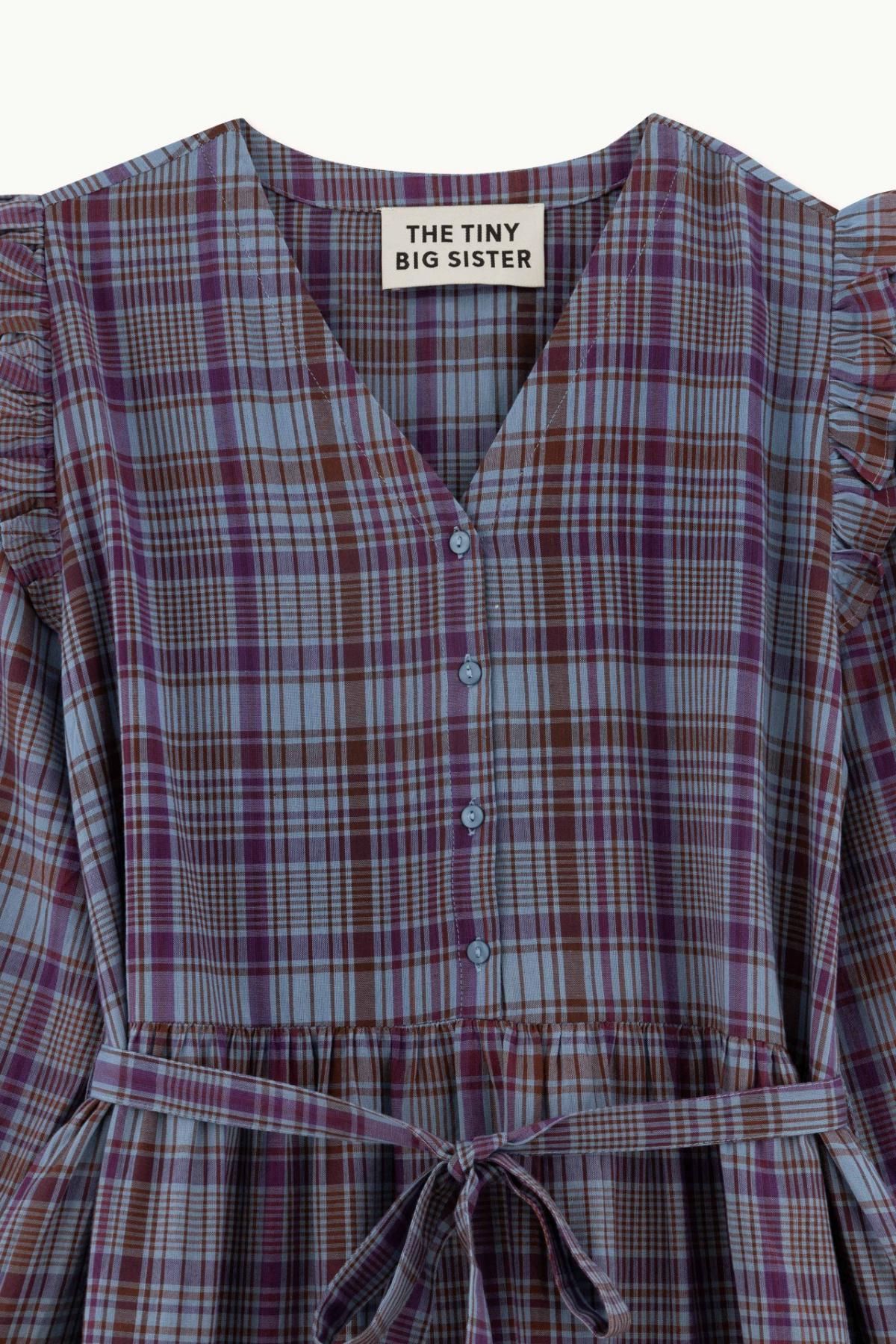 타이니코튼 체크 브이넥 미디 원피스 AW23-656M26 ONE COLOR - 상세 이미지 3