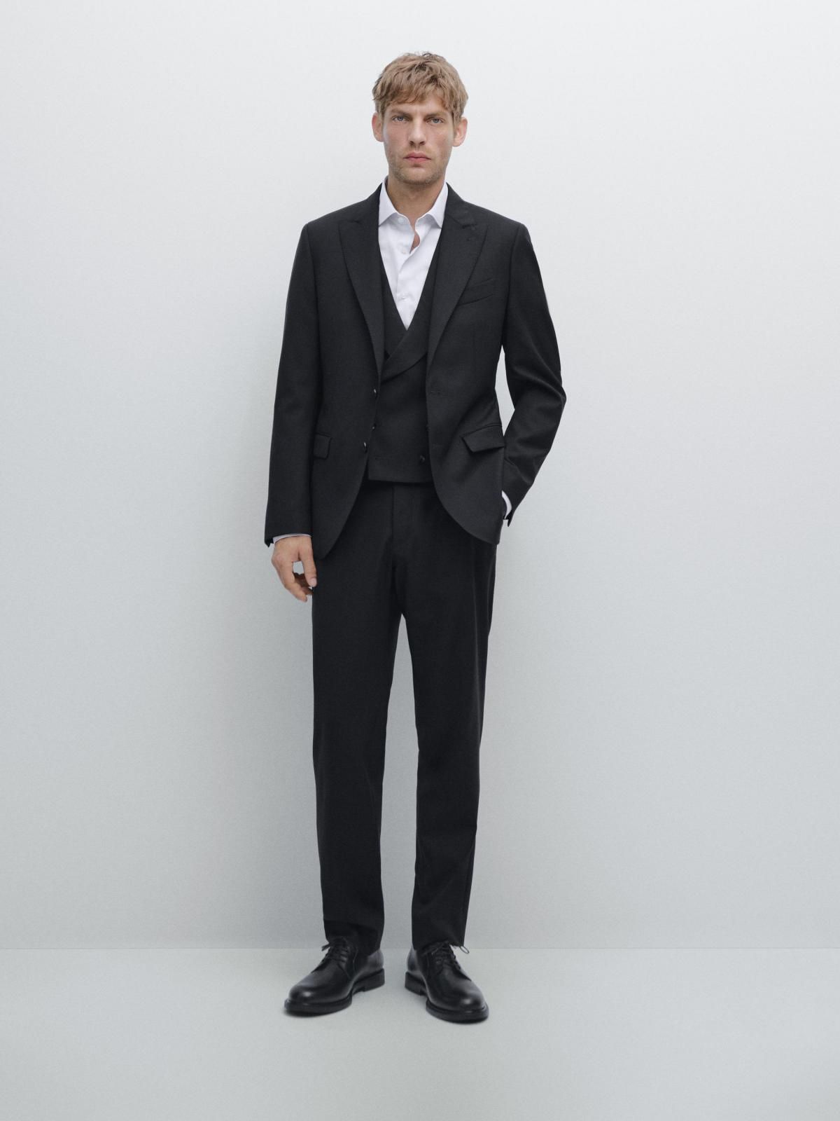 마시모두띠 울 블렌드 수트 베스트 3557/541 NAVY BLUE - 상세 이미지 2