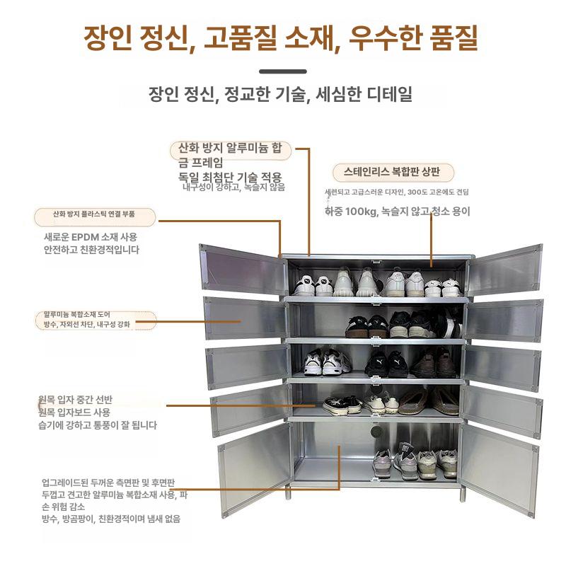 스테인레스 야외신발장 방수 스텐 창고 공장 현장 숙소 - 상세 이미지 4