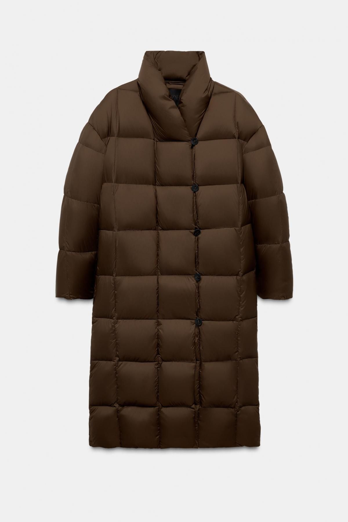 자라 브라운 롱 다운 패딩 코트 5320/242 TOBACCO BROWN - 메인 이미지