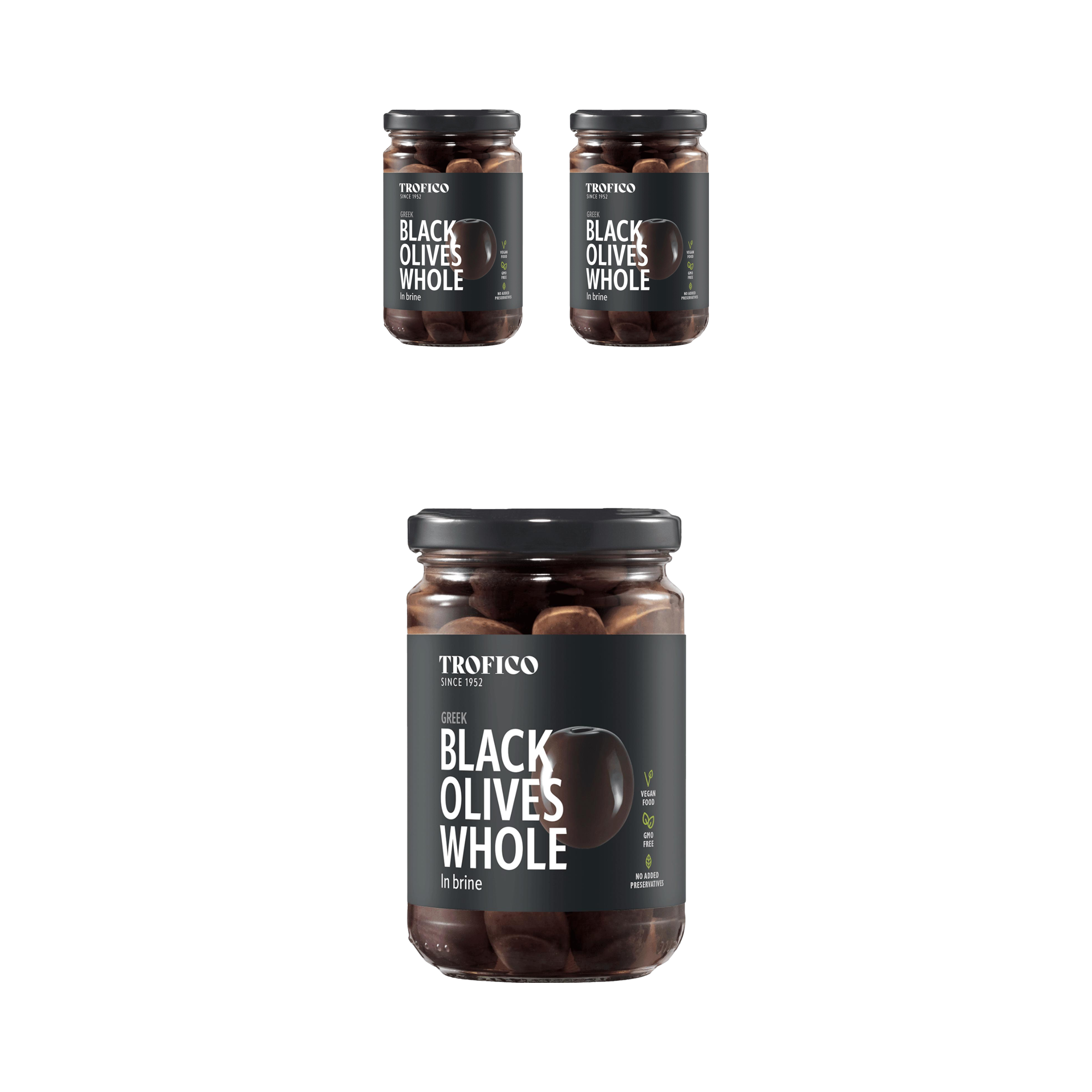트로피코 그리스 저염 칼라마타 블랙 올리브 절임 홀 495g, 3개 - 상품 이미지