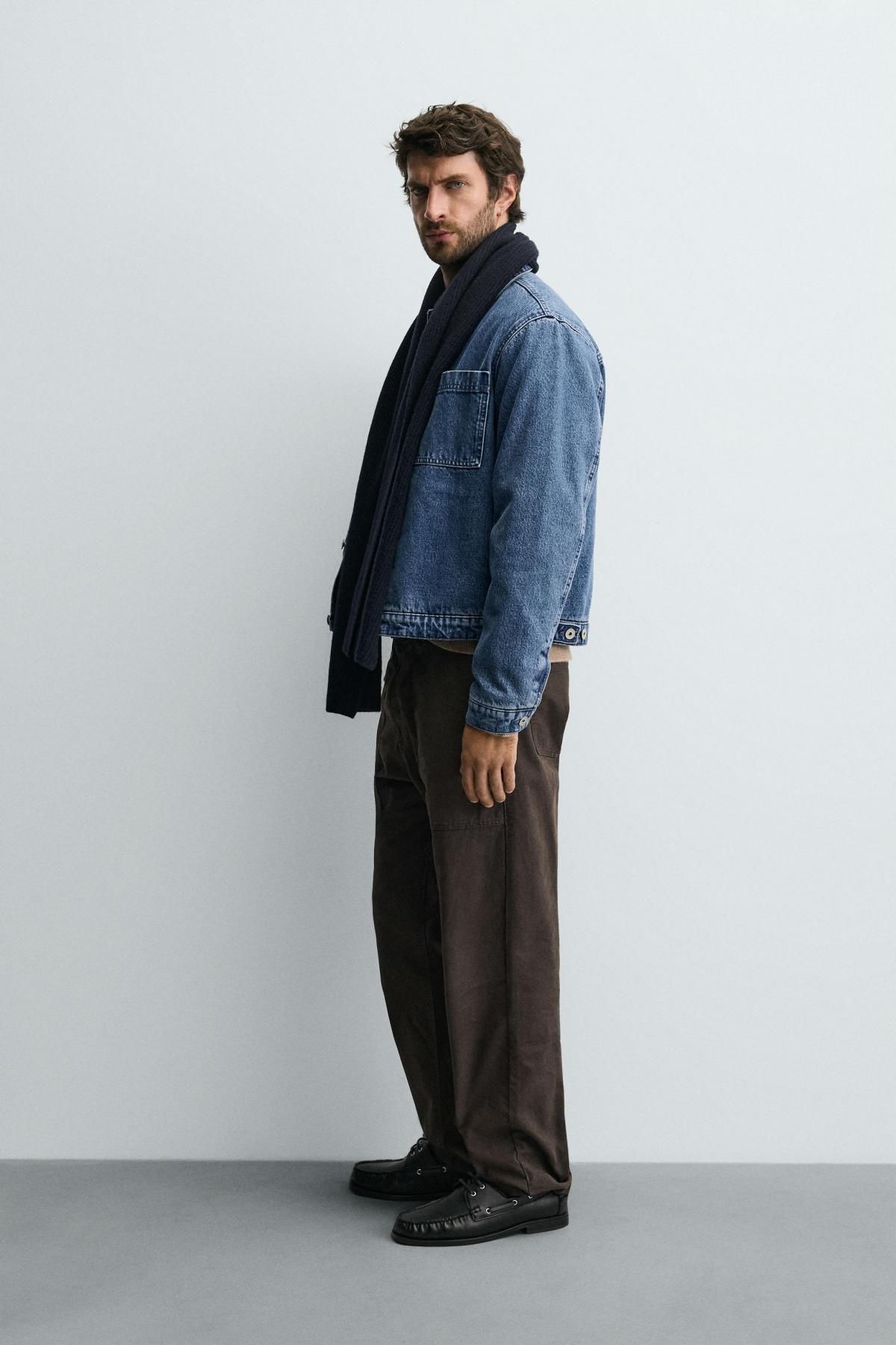 자라 테크니컬 크롭 데님 오버셔츠 4470/370 MID-BLUE - 상세 이미지 5
