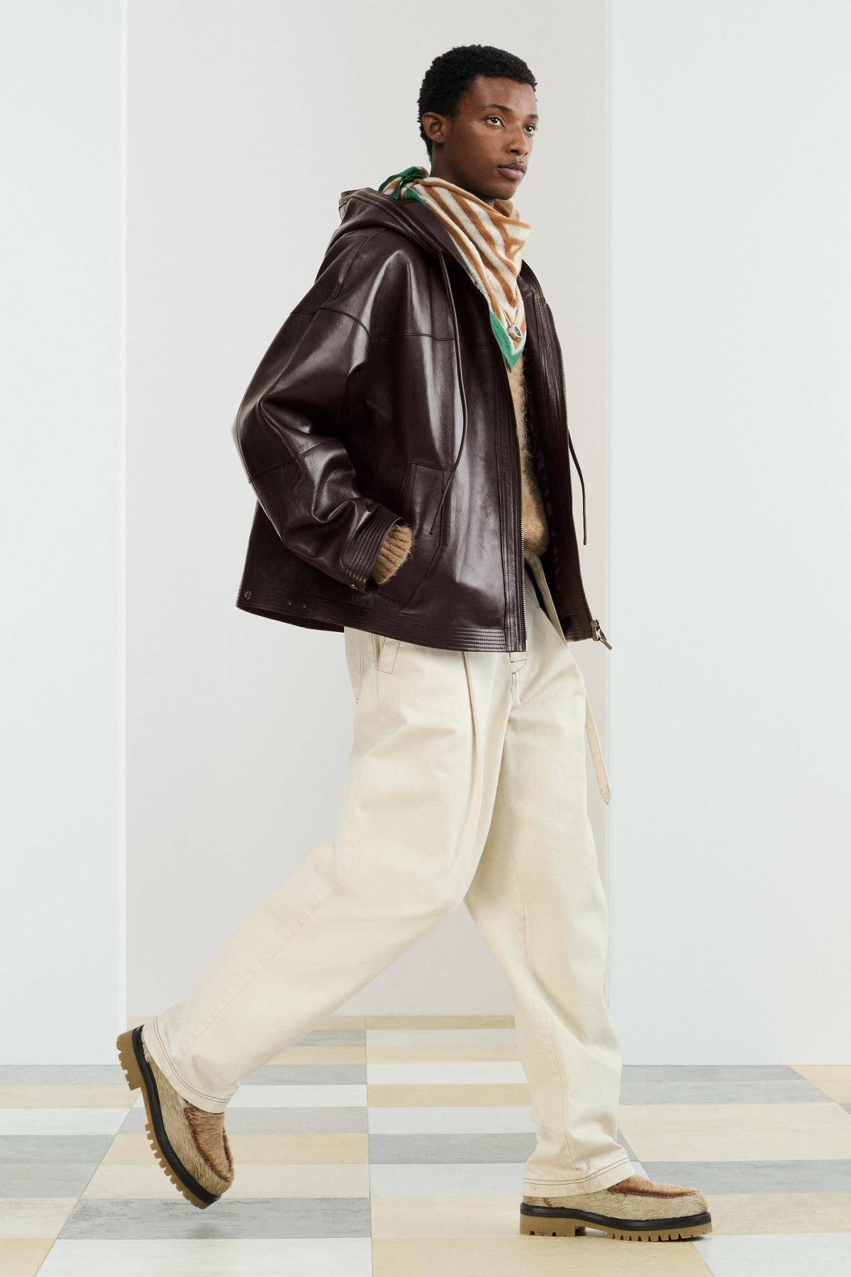 자라 박시핏 레더 후드 집업 재킷 5479/707 DARK BROWN - 상세 이미지 3