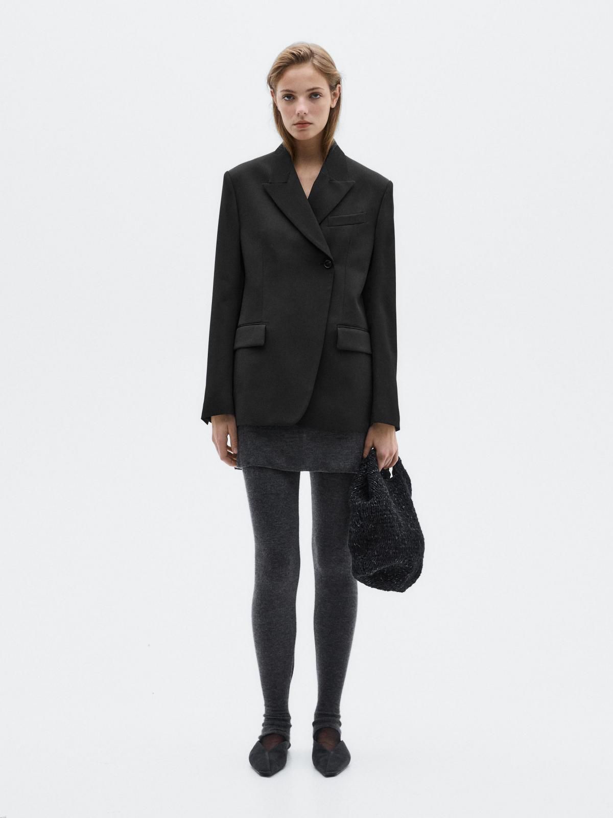 마시모두띠 프리미엄 울 노치 라펠 블랙 블레이저 6003/555 BLACK - 상세 이미지 2