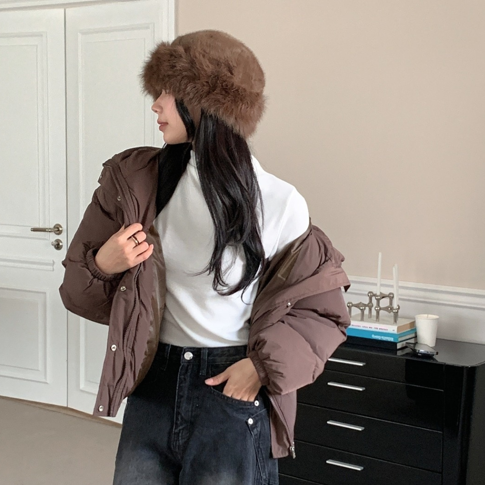 데일리즈 여성반목티 슬림핏긴팔 피치기모반목 겨울이너 자체체작 - 상세 이미지 3