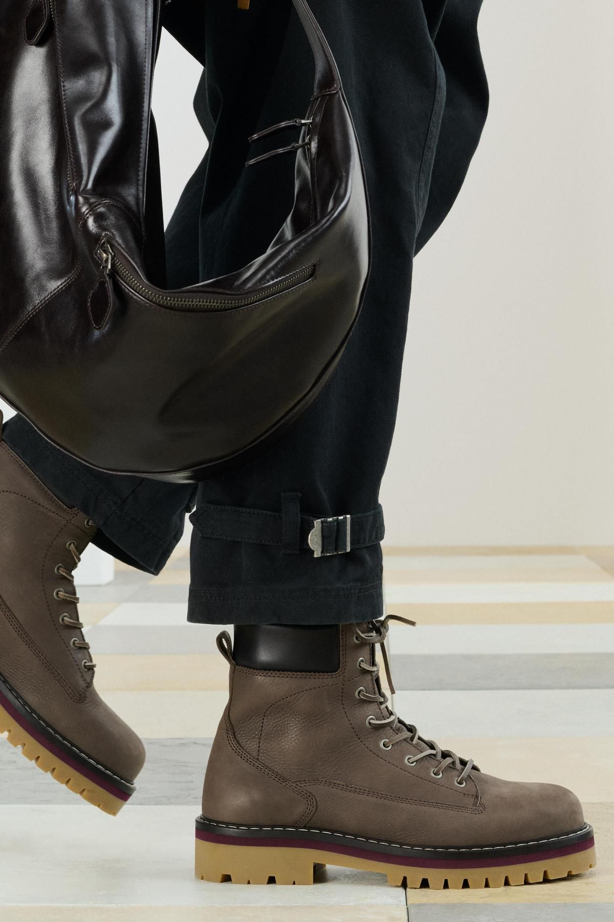 자라 블랙 벨트 코튼 벌룬핏 팬츠 6363/326 BLACK - 상세 이미지 4