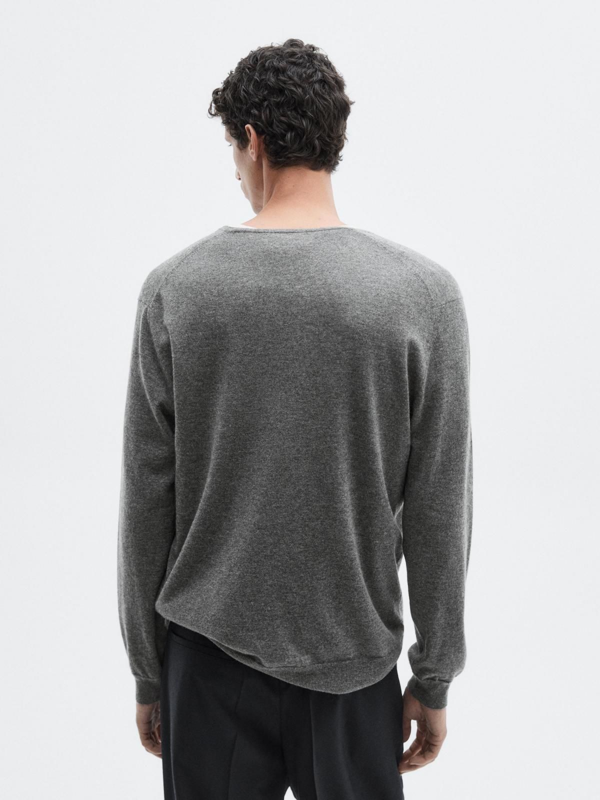 마시모두띠 프리미엄 캐시미어 크루넥 니트 스웨터 0950/880 ANTHRACITE GREY - 상세 이미지 5