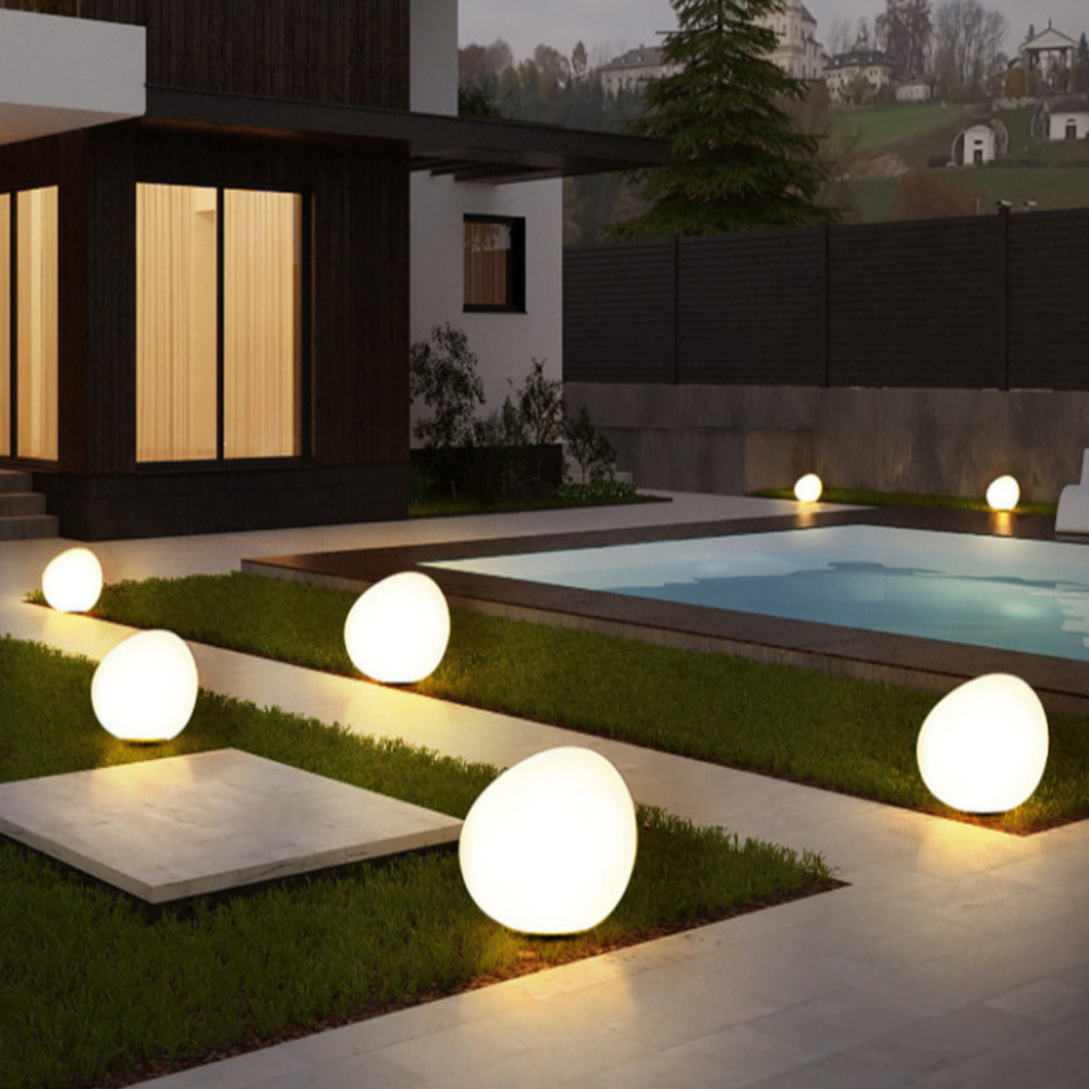 LED 조약돌 전기 정원등 잔디등 외부등 경관조명 화이트(480) 이미지 6