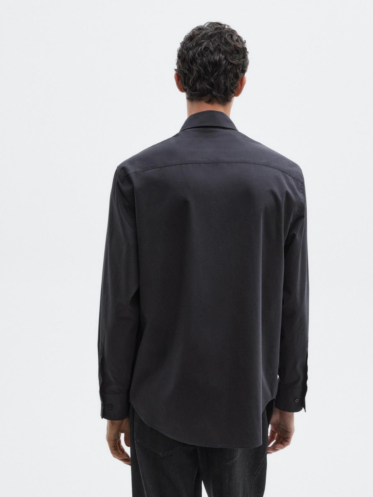 마시모두띠 릴랙스핏 코튼 롱슬리브 셔츠 0178/880 NAVY BLUE - 상세 이미지 5