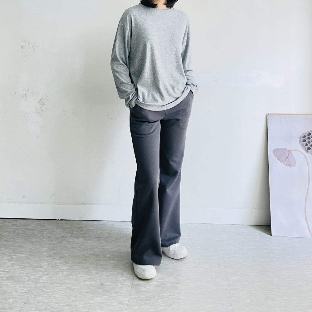 1+1 여성기모티셔츠 이너 레이어드 겨울 루즈핏 티셔츠 - 상세 이미지 2