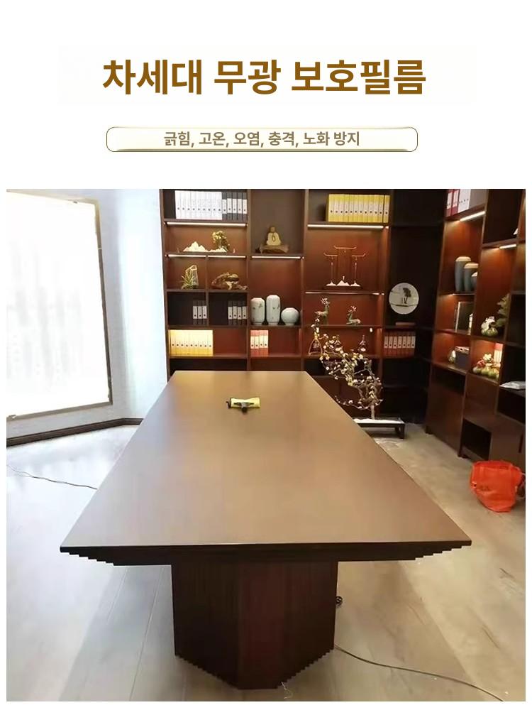 원목 식탁매트 테이블보호필름 투명커버 사각 책상매트 - 상세 이미지 3