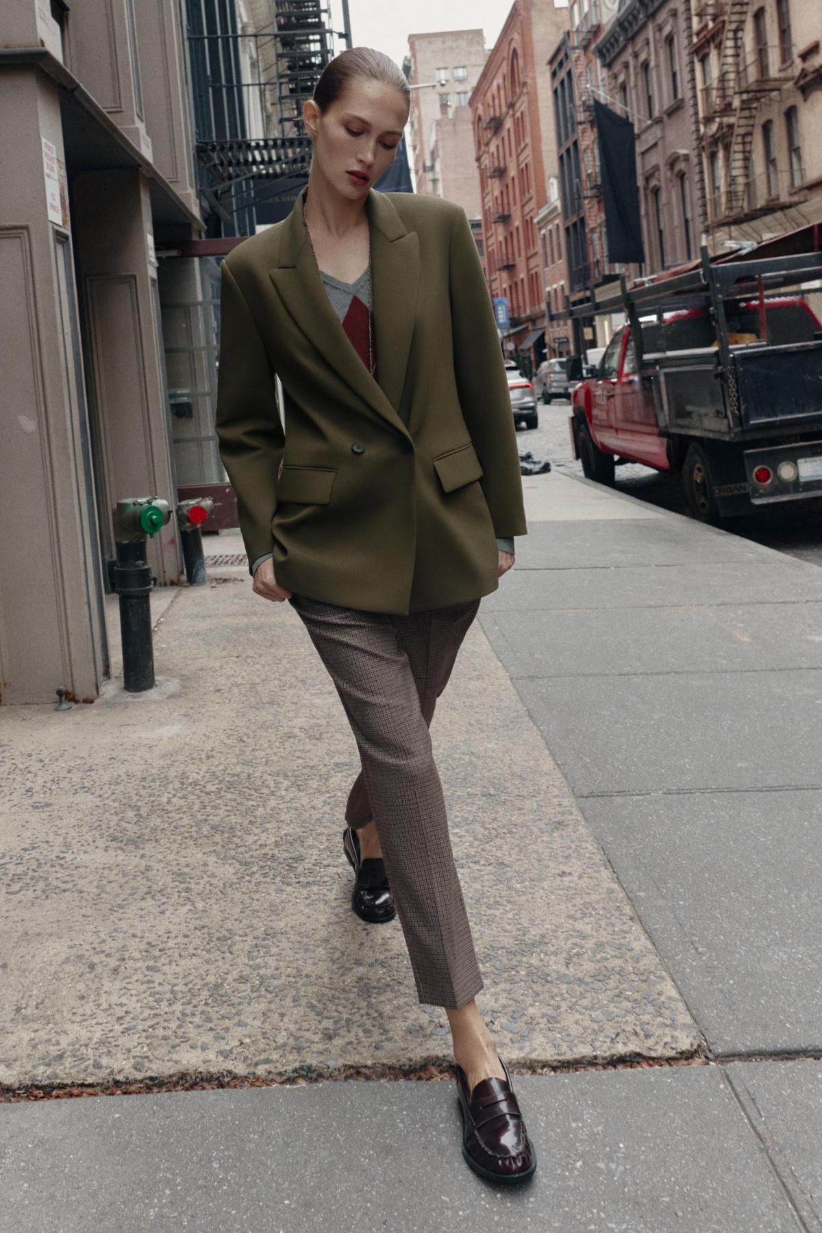 자라 오버사이즈 더블브레스트 블레이저 2753/122 KHAKI - 상세 이미지 2