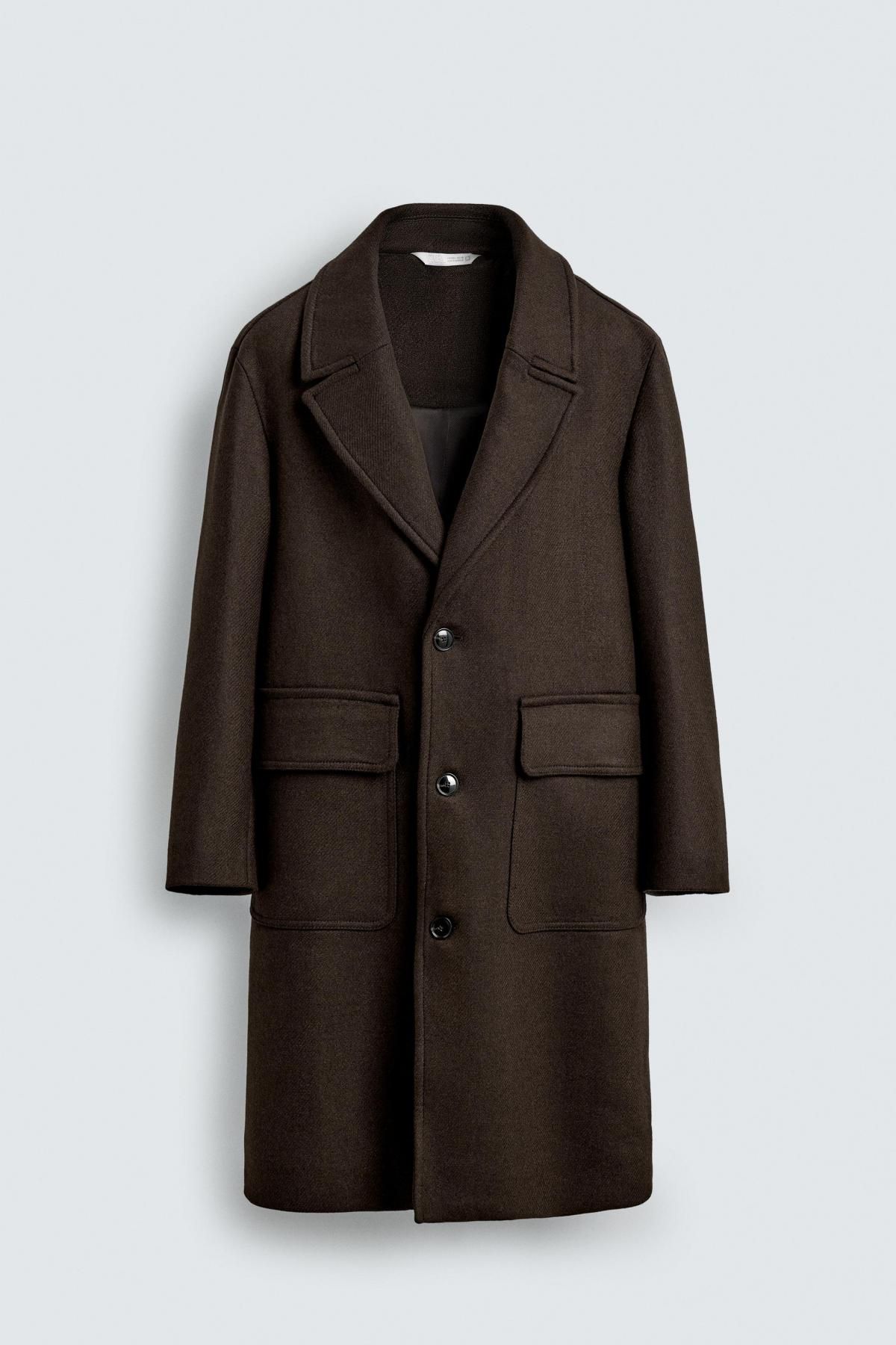 자라 클래식 브라운 릴렉스핏 울 싱글코트 9338/130 BROWN - 메인 이미지