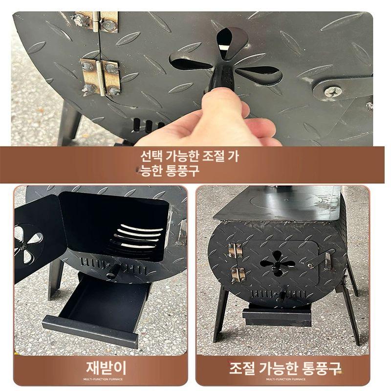 거꾸로타는 화목난로 주물난로 카페 장작화로 - 상세 이미지 2