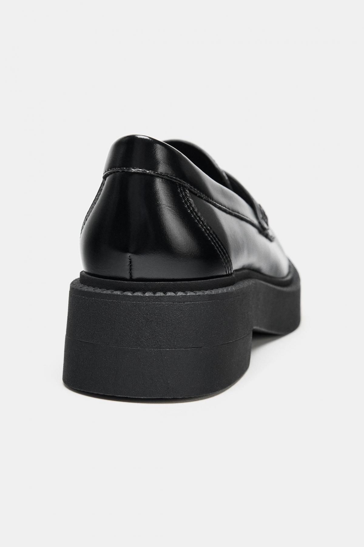 자라 청키 플랫폼 메탈 트림 페니 로퍼 2505/710 BLACK - 상세 이미지 5