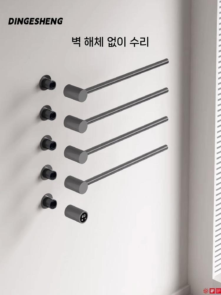 욕실 타월 워머 전기 히터 걸이 수건걸이 온열 타올워머 그레이 이미지 6