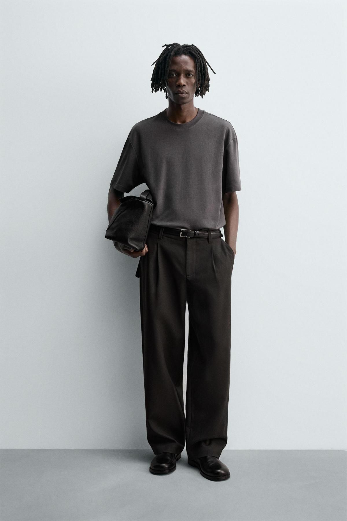 자라 릴랙스핏 테크니컬 반팔 티셔츠 5584/471 ANTHRACITE GREY - 상세 이미지 2