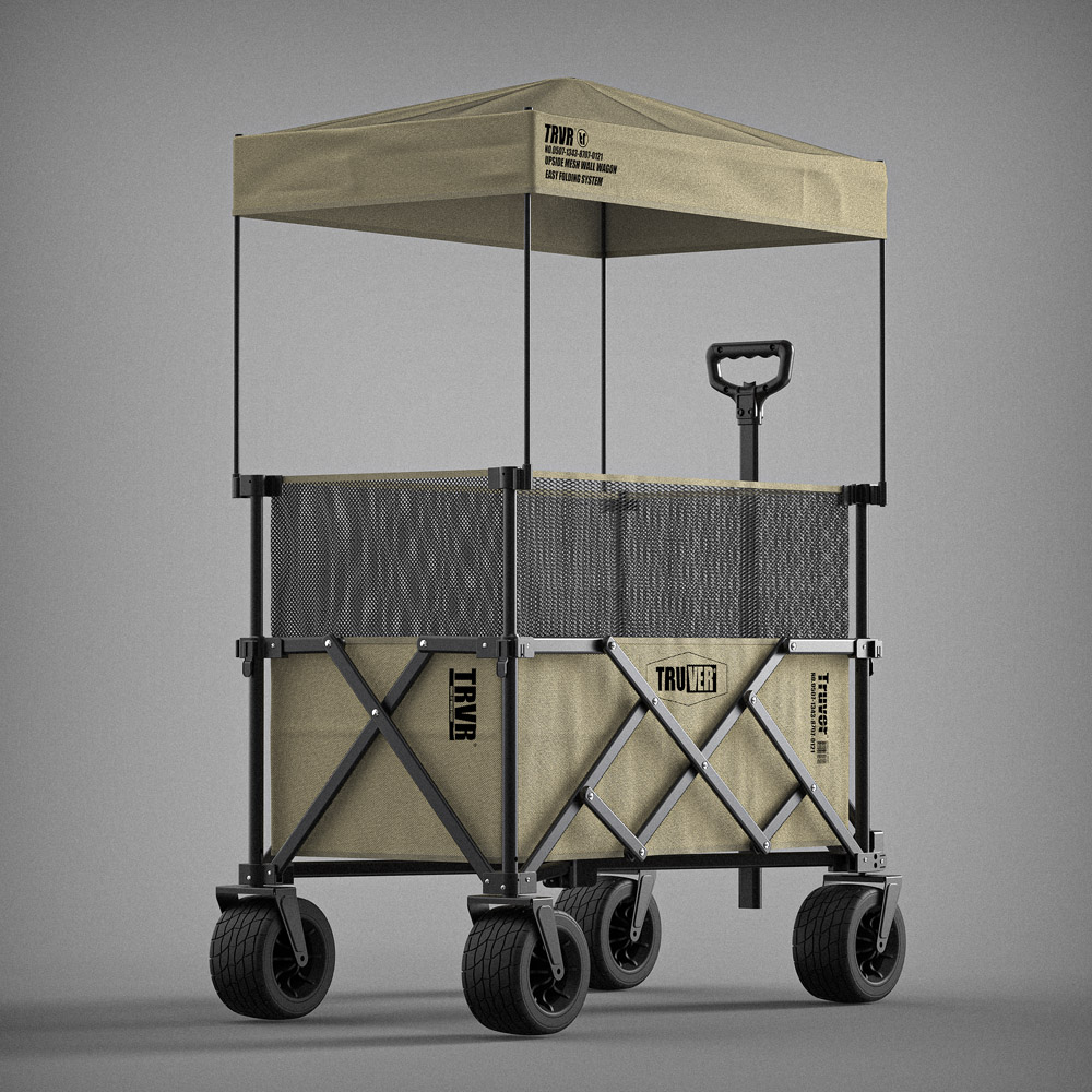 트루버 캠핑 웨건 접이식 카트 폴딩 캠핑용 캐리어 광폭타이어