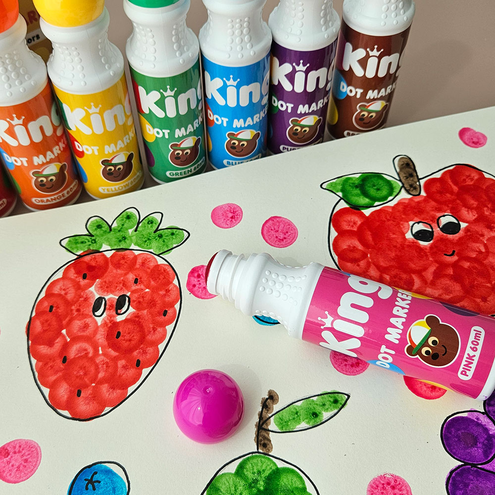 따블리에 워셔블 킹 도트물감 8색세트