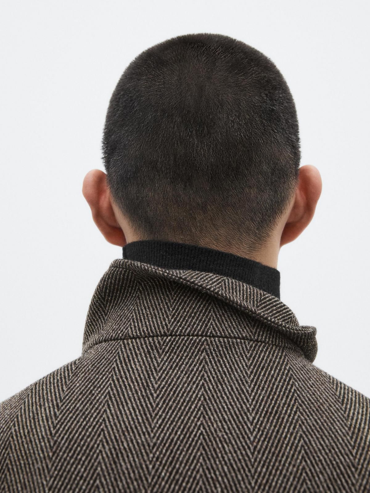 마시모두띠 헤링본 울 혼방 봄버 재킷 2800/880 GREY - 상세 이미지 5