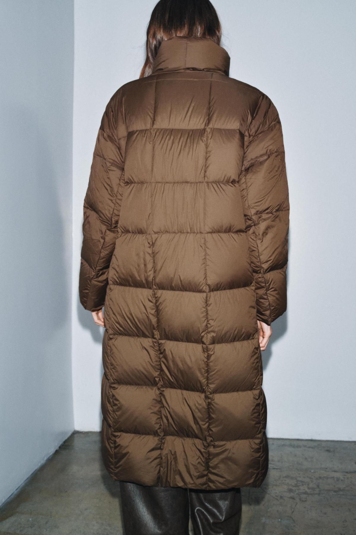 자라 브라운 롱 다운 패딩 코트 5320/242 TOBACCO BROWN - 상세 이미지 4
