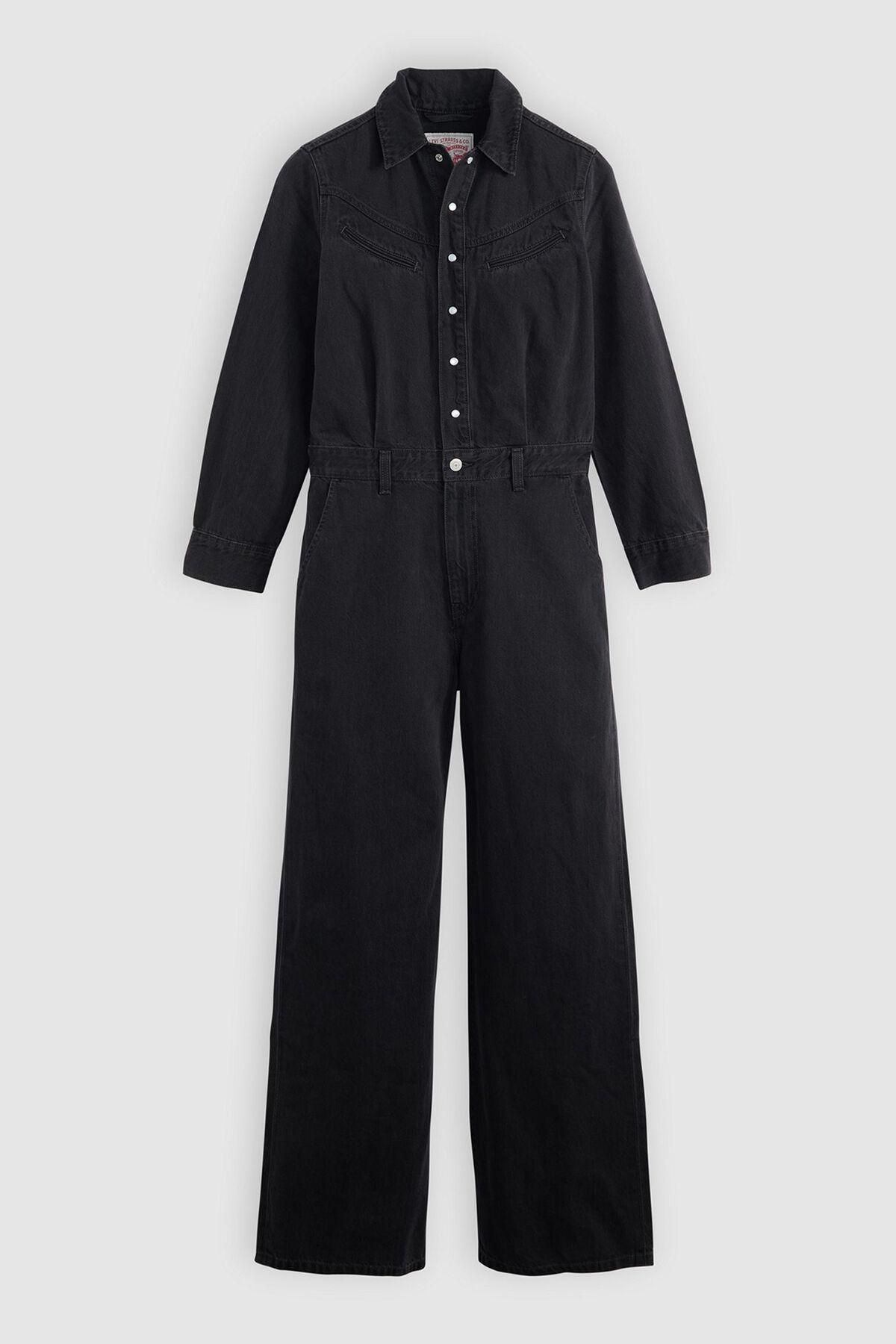 리바이스 오버핏 블랙 데님 점프수트 7180759 NEGRO - 상품 이미지
