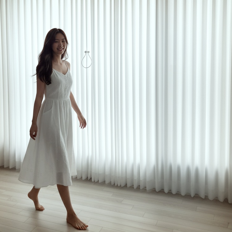 아르일랑 2.5배 프리미엄 나비주름 쉬폰 차르르 커튼 1cm 심플 도톰 화이트 형상기억