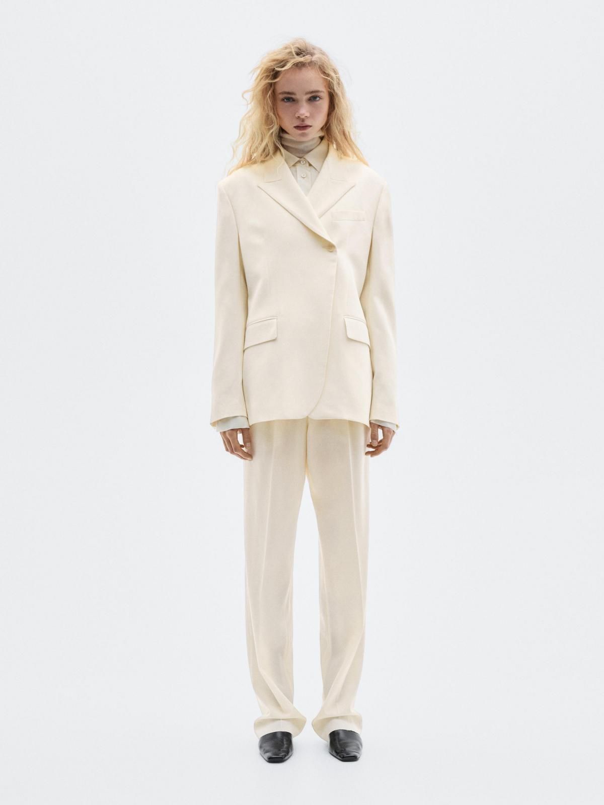 마시모두띠 한정판 울 블렌드 크로스 블레이저 6002/555 OFF WHITE - 상세 이미지 2