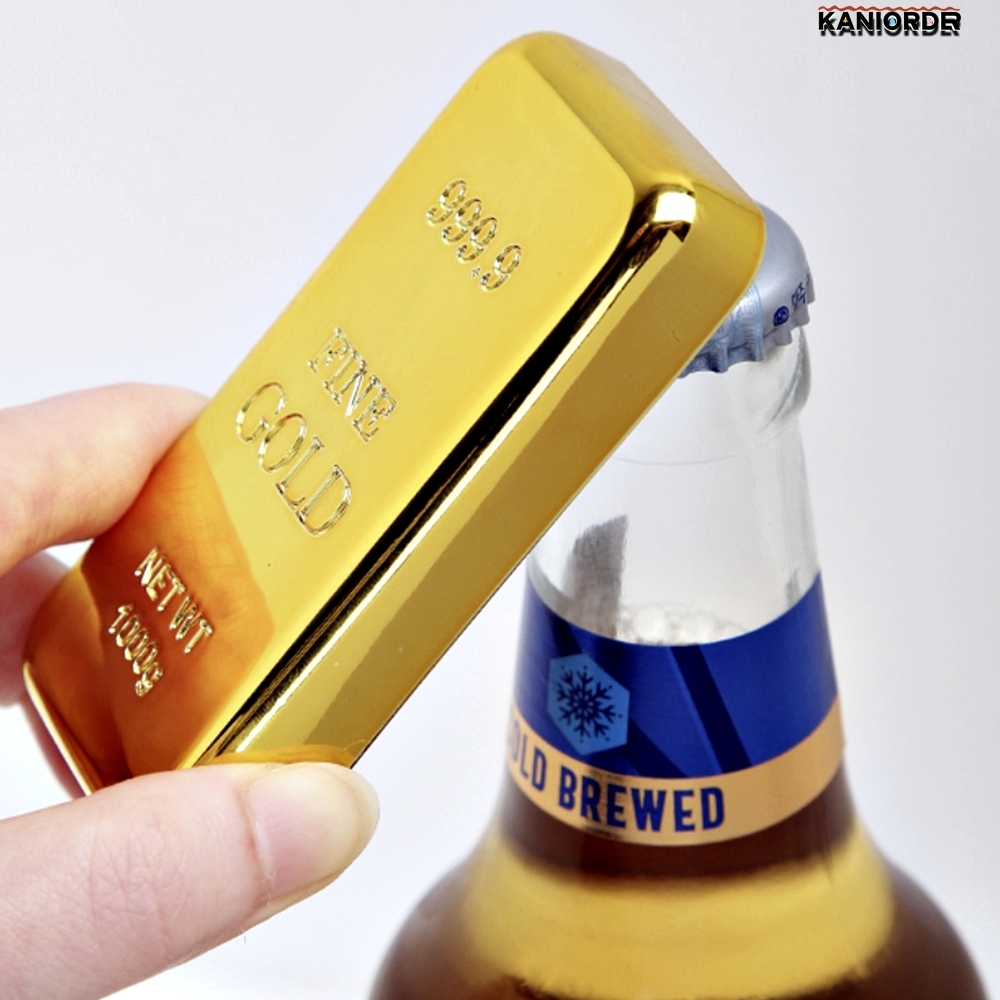 맥주 오프너 병뚜껑 따개 골드바 냉장고 자석 병오프너 킹받는 선물 - 상품 이미지